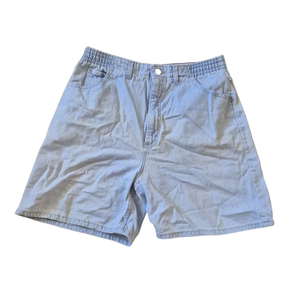 VTG LEE 1889 Women's Light Blue Wash Size 14M Jean Shorts 70s 90s Classic
